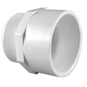 Charlotte Pipe Schedule 40 2-1/2 in. MPT X 2-1/2 in. D Slip PVC Adapter