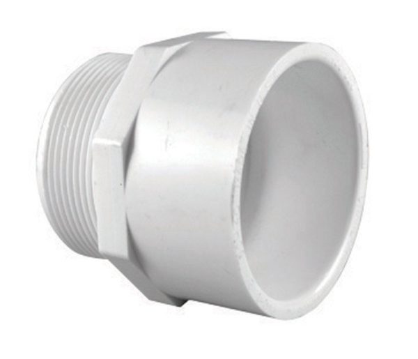 Charlotte Pipe Schedule 40 2-1/2 in. MPT X 2-1/2 in. D Slip PVC Adapter