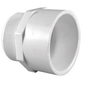 Charlotte Pipe Schedule 40 3 in. MPT X 3 in. D Slip PVC Adapter