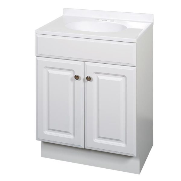 Zenith Products Single White Vanity Combo 24 in. W X 18 in. D X 35 in. H