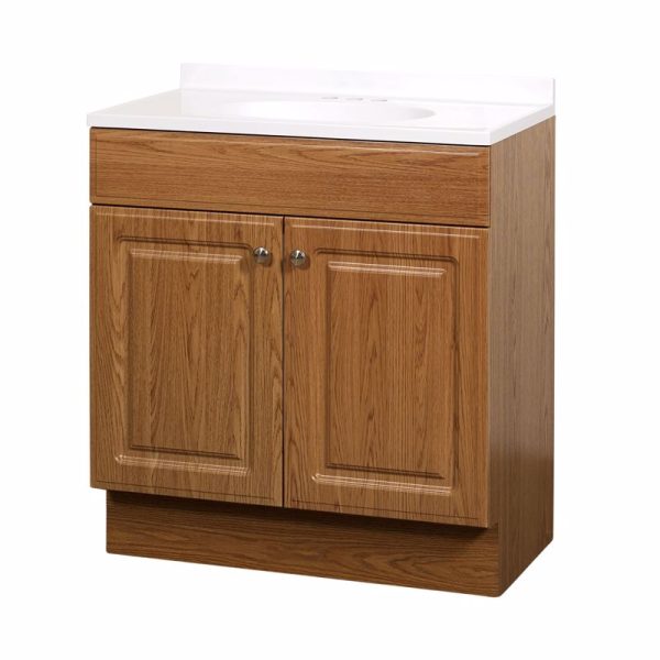 Zenith Products Single Oak Vanity Combo 30 in. W X 18 in. D X 35 in. H