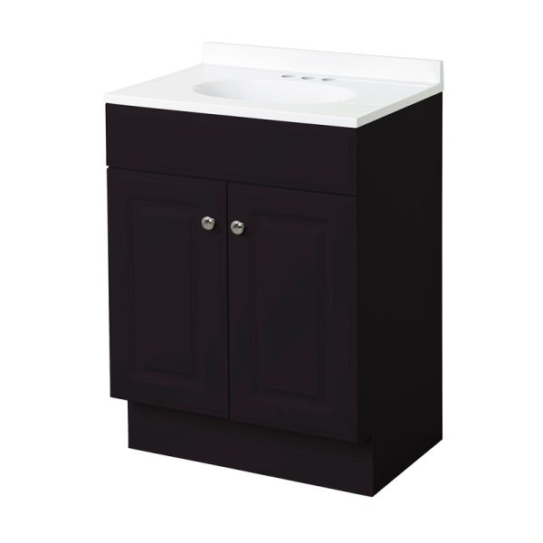 Zenith Products Single Espresso Bathroom Vanity 24 in. W X 18 in. D X 35 in. H