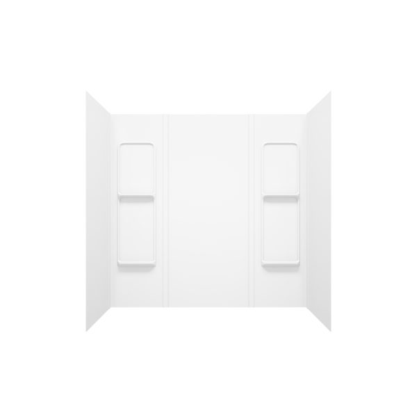 MAAX Elan 59 in. H X 31-3/4 in. W X 60-1/2 in. L White Bathtub Wall Surround