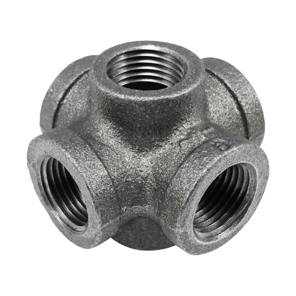 STZ Industries 1/2 in. FIP each X 1/2 in. D FIP Black Iron 2.25 in. L 6-Way Cross Fitting