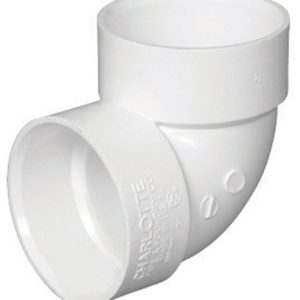Charlotte Pipe Schedule 40 3 in. Hub X 3 in. D Hub PVC Elbow
