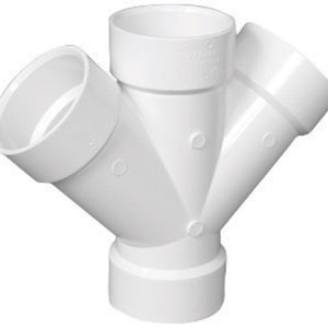 Charlotte Pipe Schedule 40 1-1/2 in. Hub X 1-1/2 in. D Hub PVC Double Wye