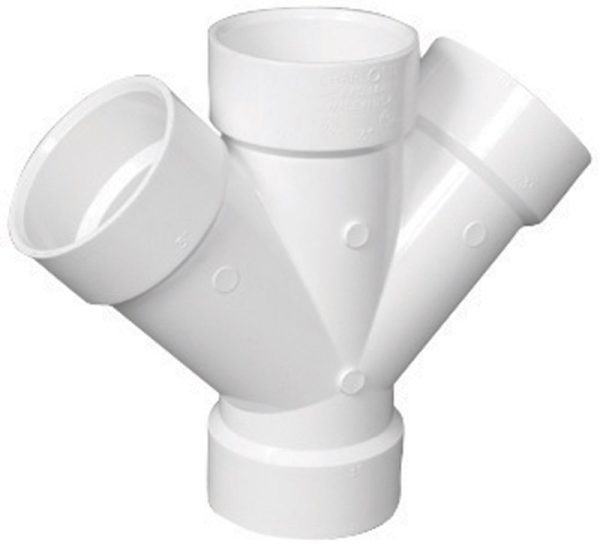 Charlotte Pipe Schedule 40 1-1/2 in. Hub X 1-1/2 in. D Hub PVC Double Wye