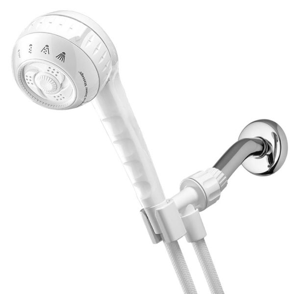 Waterpik PowerSpray White Plastic 4 settings Handheld Showerhead 1.8 gpm