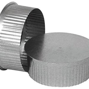 Imperial 8 in. D Galvanized Steel Crimped Pipe End Cap