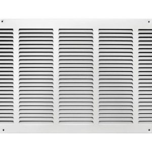 Tru Aire 12 in. H X 24 in. W 1-Way Powder Coat White Steel Return Air Grille