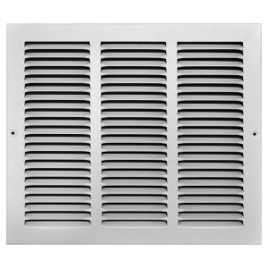 Tru Aire 12 in. H X 14 in. W 1-Way Powder Coat White Steel Return Air Grille