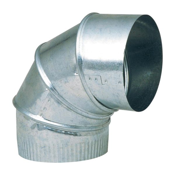Imperial 4 in. D X 4 in. D Adjustable 90 deg Galvanized Steel Elbow Exhaust