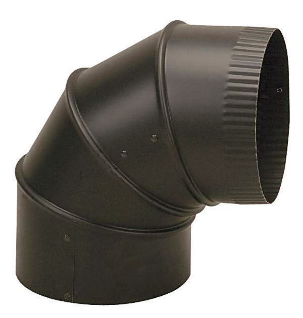 Imperial 4 in. D X 4 in. D Adjustable 90 deg Steel Stove Pipe Elbow