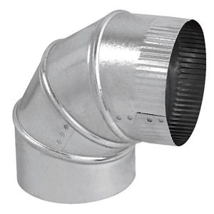 Imperial 5 in. D X 5 in. D Adjustable 90 deg Galvanized Steel Furnace Pipe Elbow