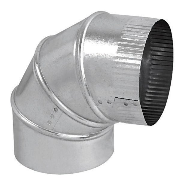 Imperial 5 in. D X 5 in. D Adjustable 90 deg Galvanized Steel Furnace Pipe Elbow