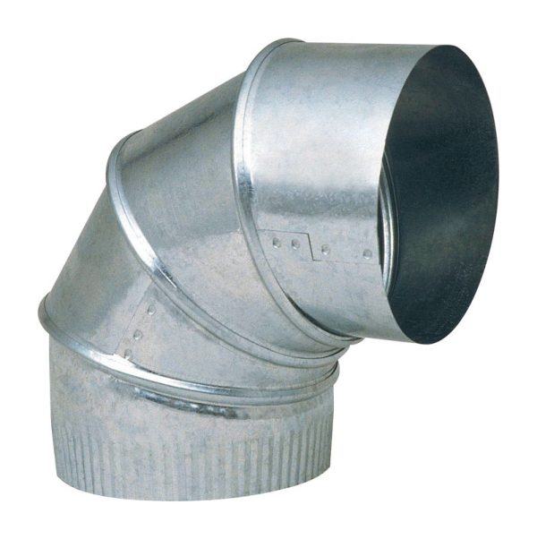 Imperial 4 in. D X 4 in. D Adjustable 90 deg Galvanized Steel Stove Pipe Elbow