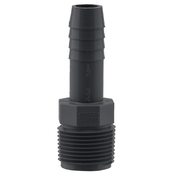 Boshart Industries 3/4 in. MPT in. X 1/2 in. D Insert Polypropylene Reducing Male Adapter