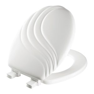 Bemis Round White Molded Wood Toilet Seat
