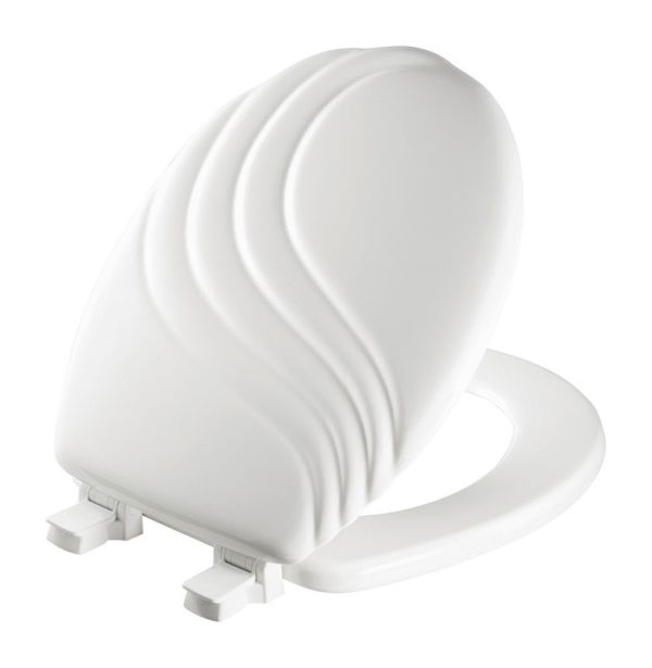 Bemis Round White Molded Wood Toilet Seat