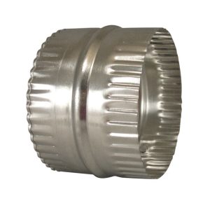 Deflect-O 3 in. L X 4 in. D Silver Aluminum Duct Connector