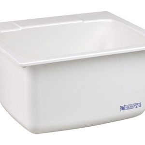 Mustee 25 in. W X 22 in. D Self-Rimming Composite Utility Sink