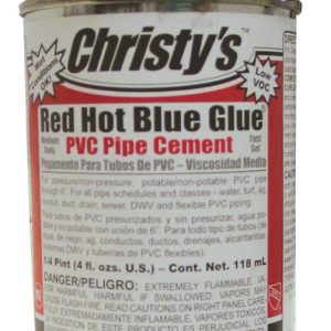Christy's Red Hot Blue Glue Blue Cement For PVC 4 oz