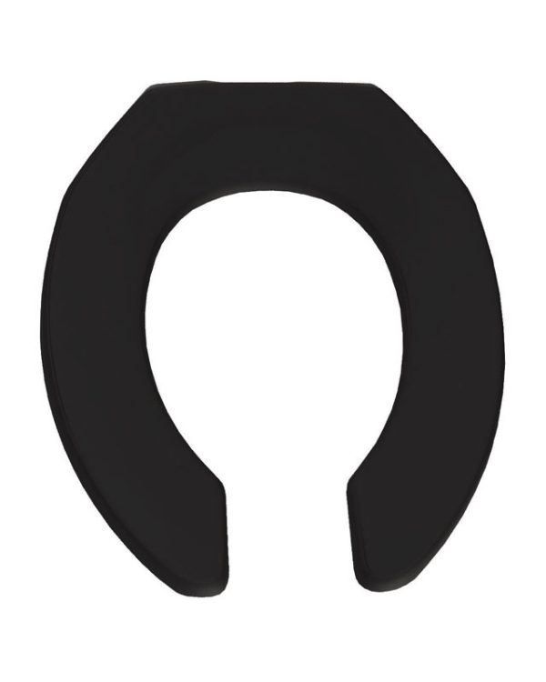 Bemis Round Black Plastic Toilet Seat