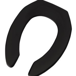 Bemis Elongated Black Plastic Toilet Seat