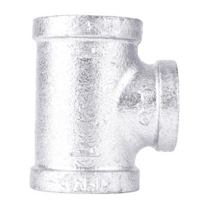 STZ Industries 1 in. FIP each X 1 in. D FIP Galvanized Malleable Iron Reducing Tee