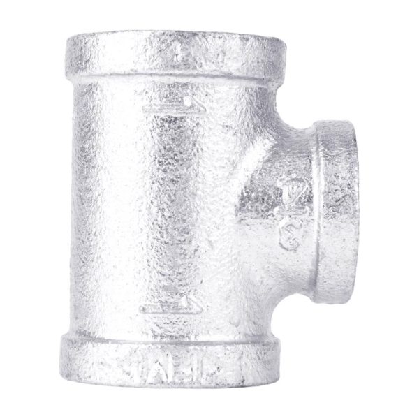 STZ Industries 1 in. FIP each X 1 in. D FIP Galvanized Malleable Iron Reducing Tee