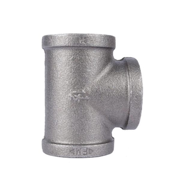 STZ Industries 1-1/2 in. FIP each X 1-1/2 in. D FIP Black Malleable Iron Tee