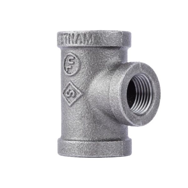 STZ Industries 3/4 in. FIP each X 3/4 in. D FIP Black Malleable Iron Reducing Tee