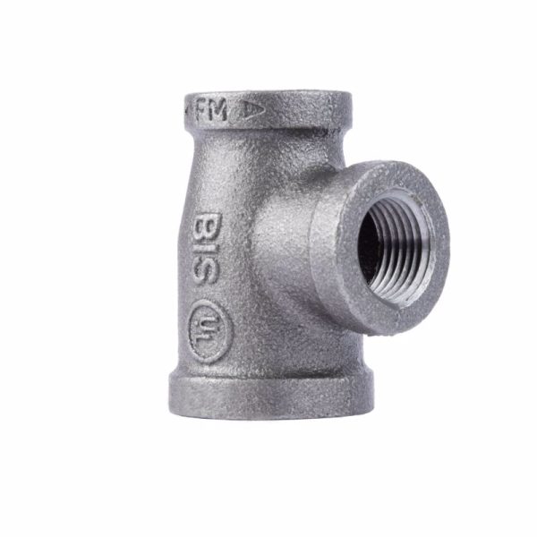 STZ Industries 3/4 in. FIP each X 1/2 in. D FIP Black Malleable Iron Reducing Tee
