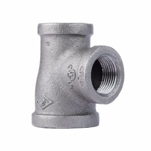 STZ Industries 1 in. FIP each X 3/4 in. D FIP Black Malleable Iron Reducing Tee