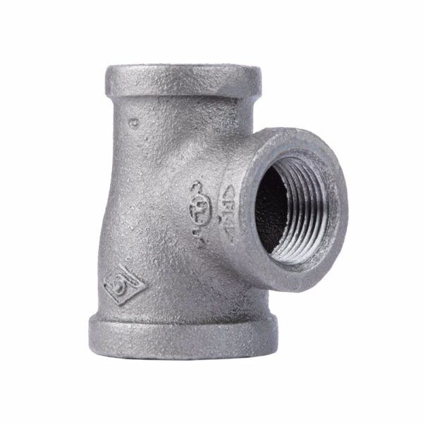 STZ Industries 1 in. FIP each X 3/4 in. D FIP Black Malleable Iron Reducing Tee