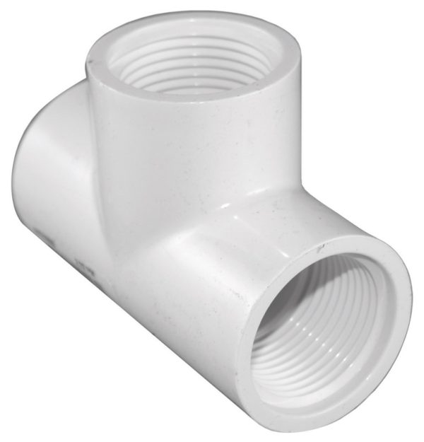 Charlotte Pipe Schedule 40 1/2 in. FPT X 1/2 in. D FPT PVC Threaded Tee