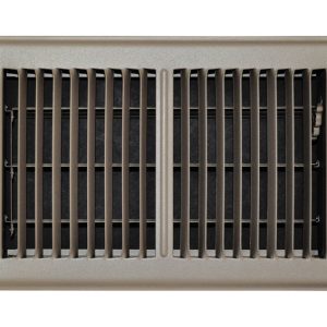 Tru Aire 6 in. H X 10 in. W 2-Way Powder Coat Brown Steel Floor Register