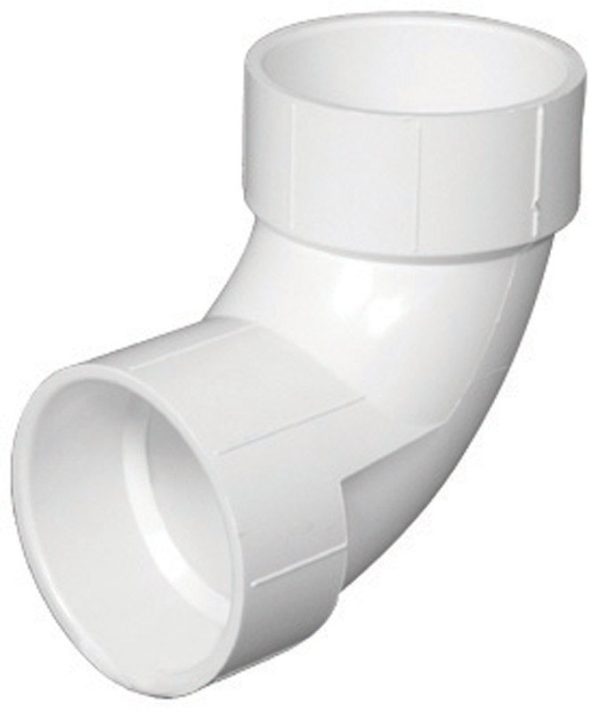 Charlotte Pipe Schedule 40 6 in. Hub X 6 in. D Hub PVC Elbow