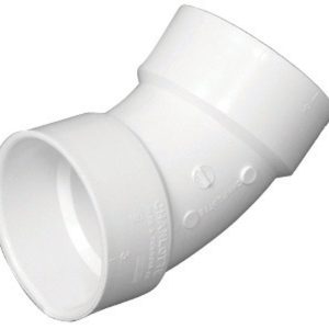 Charlotte Pipe Schedule 40 6 in. Hub X 6 in. D Hub PVC 45 Degree Elbow