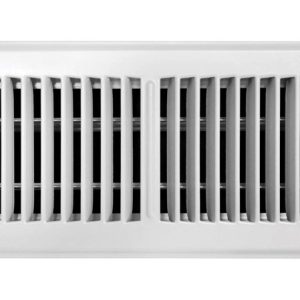Tru Aire 4 in. H X 10 in. W 2-Way Powder Coat White Steel Floor Register