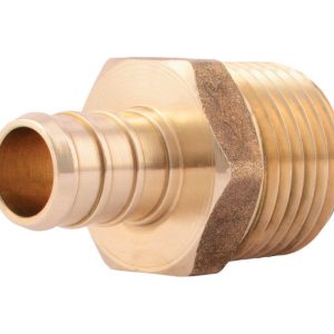 SharkBite 1/2 in. Barb X 1/2 in. D MPT Brass Pex Adapter