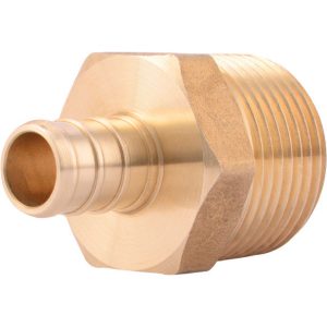SharkBite 1/2 in. Barb X 3/4 in. D MPT Brass Pex Adapter