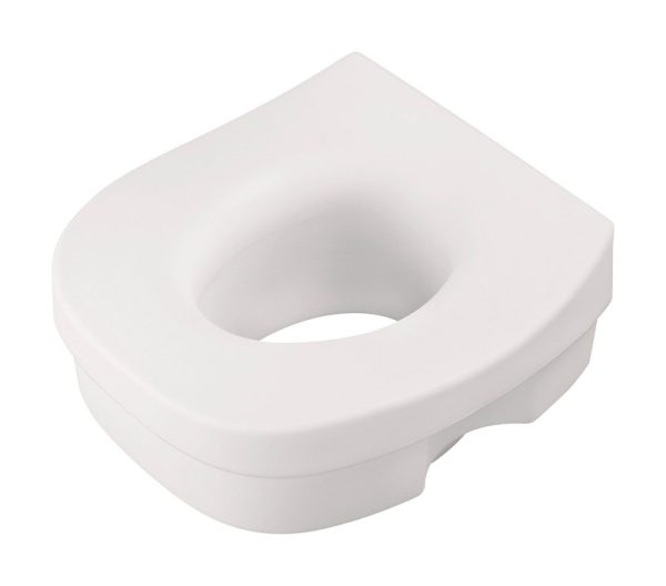 Delta White Elevated Toilet Seat Plastic 5 in. H X 11-3/4 in. L