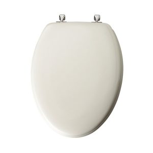 Bemis Elongated White Molded Wood Toilet Seat