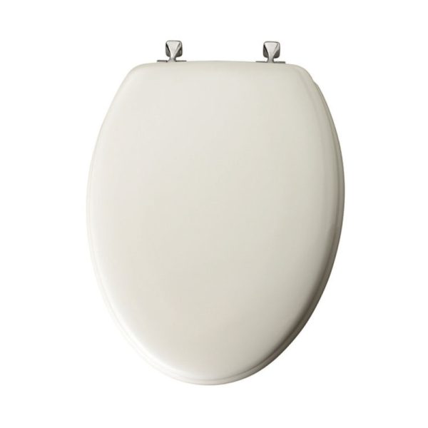 Bemis Elongated White Molded Wood Toilet Seat