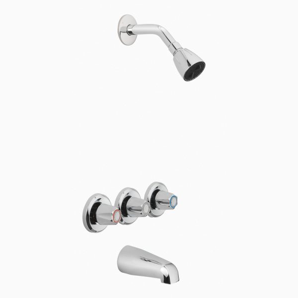 OakBrook 3-Handle Polished Chrome
