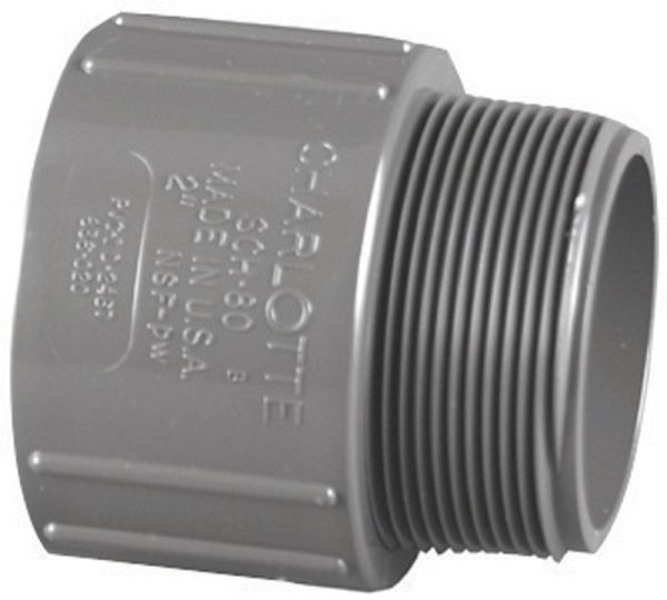 Charlotte Pipe 3/4 in. Slip X 3/4 in. D MPT PVC Adapter
