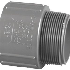 Charlotte Pipe Schedule 80 2 in. Slip X 2 in. D MPT PVC Pipe Adapter