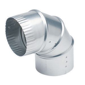 Deflect-O 3 in. L X 3 in. D Silver Aluminum Vent Elbow
