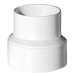 Deflect-O 4 - 3 in. D White Plastic Increaser/Reducer